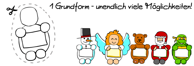 Geschenkanhänger Grundform