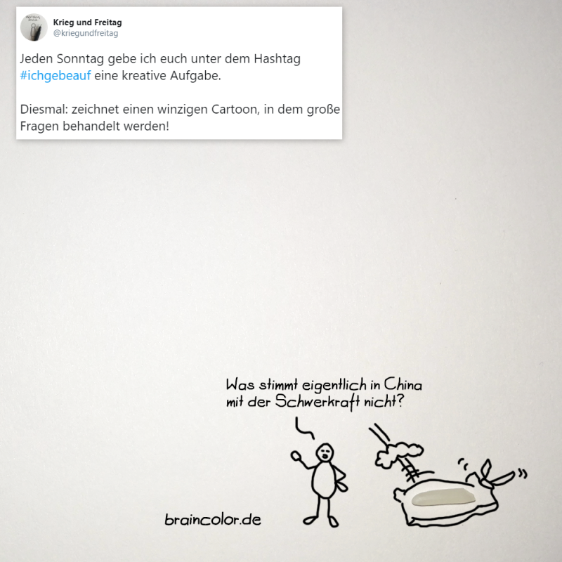 Kleiner Cartoon, große Frage