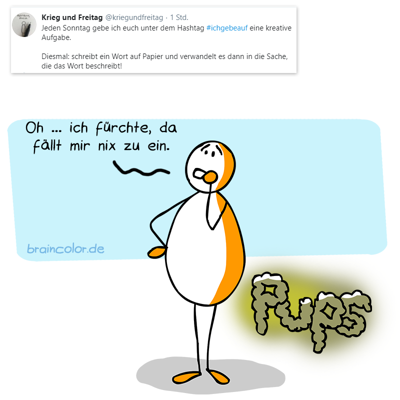 @kriegundfreitag-Sonntagsaktion #ichgebeauf